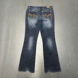Y2K Women's LEI low rise grunge bootcut flare denim jeans pants Size 9